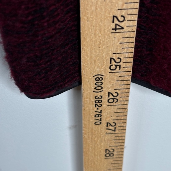 Soft Surroundings Hardey Plaid Wool Jacket L Red Black Sherpa Cabin Christmas - Picture 11 of 12